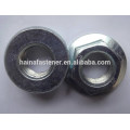 din6923 zinc plated carbon steel flange nut,serrated flange nut